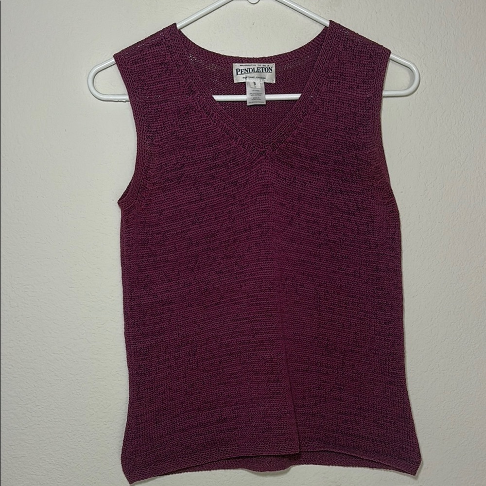 Vintage Pendleton Purple Pink Sweater Vest small